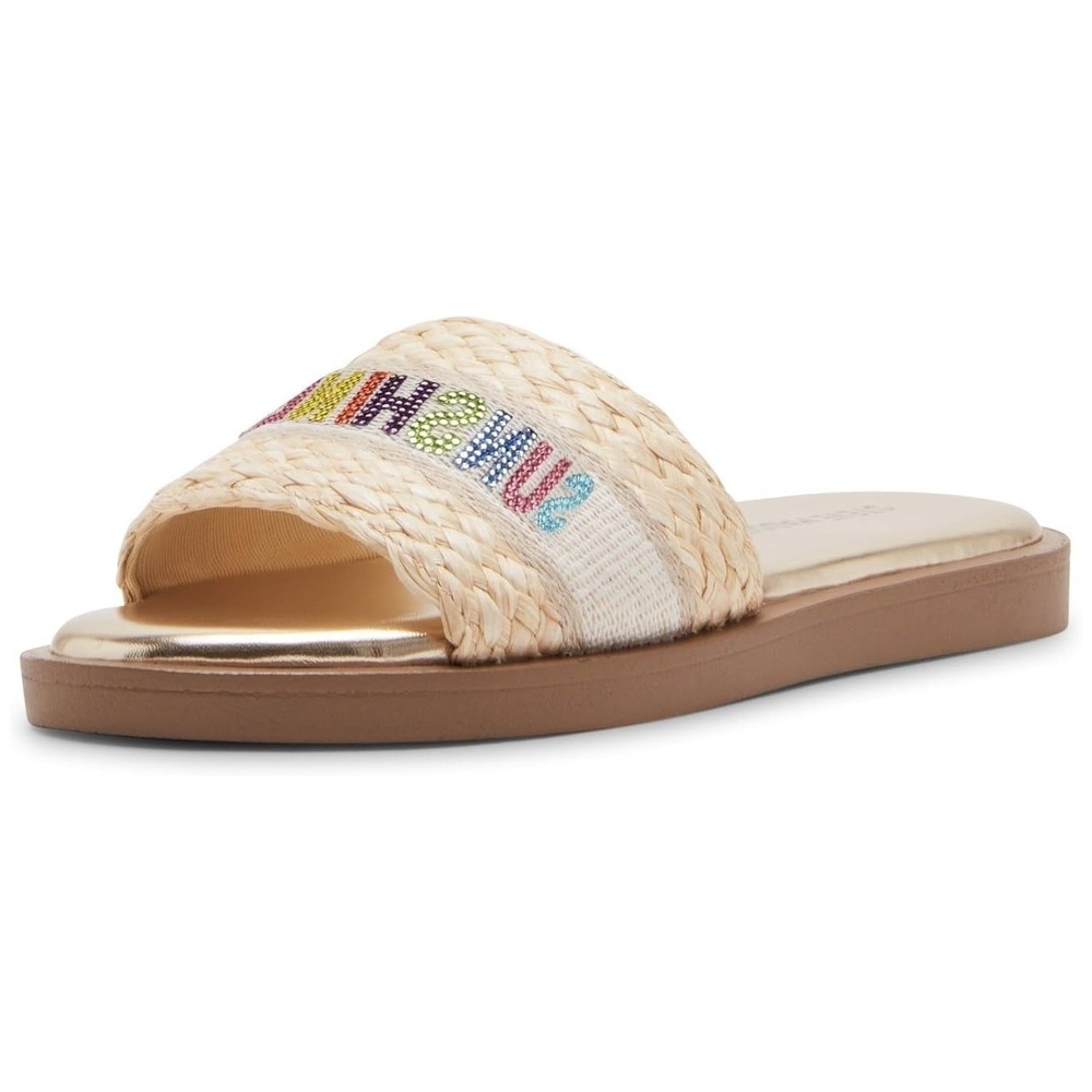 Steve Madden Girls Size 13 Capri Slide Sandals Sunshine Flip Flops Natural